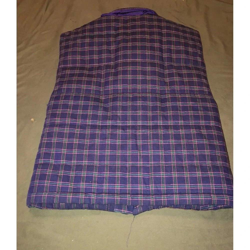 Ralph Lauren Puffer Vest Girls‎ Sz Large 12/14 Purple Plaid